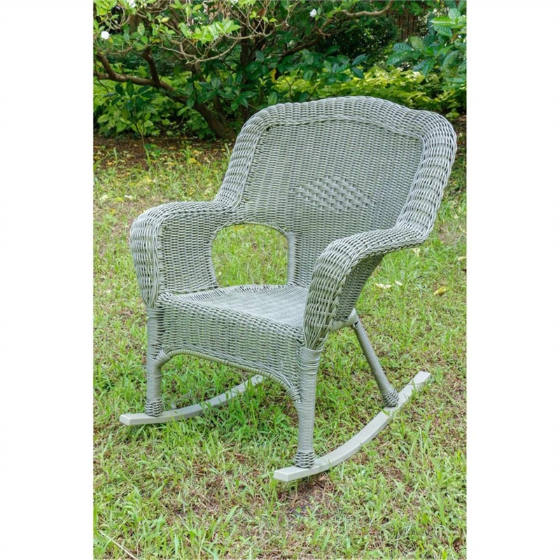International Caravan Monaco Resin Patio Rocker in Mocha (Set of 2)
