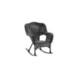 International Caravan Monaco Resin Patio Rocker in Black (Set of 2)
