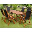 International Caravan Berga 7 Piece Wood Patio Dining Set in Natural