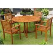 International Caravan Santiago 5 Piece Wood Patio Dining Set