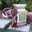 International Caravan Bombay Large Stool in Brown