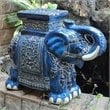 International Caravan Bombay Large Stool in Dark Blue