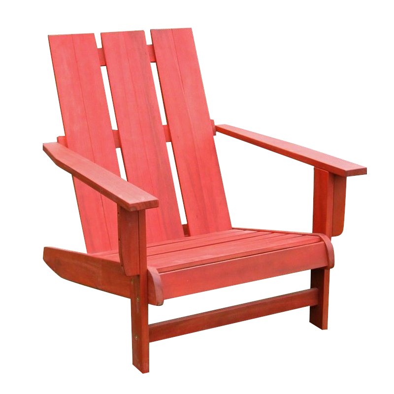International Caravan Royal Fiji Large Adirondack Patio Chair in Red