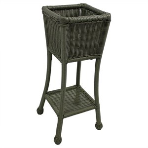 International Caravan Chelsea Resin Plant Stand in Antique Moss