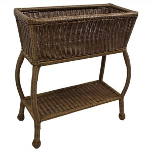 International Caravan Chelsea 24&quot Resin Potting Bench in Mocha