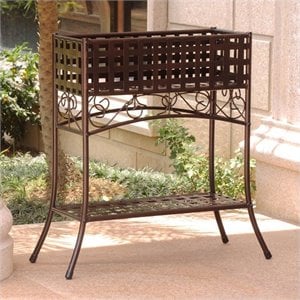 International Caravan Mandalay Iron Potting Bench in Bronze