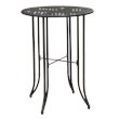 International Caravan Mandalay Iron Patio Pub Table in Antique Black