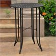 International Caravan Mandalay Iron Patio Pub Table in Antique Black