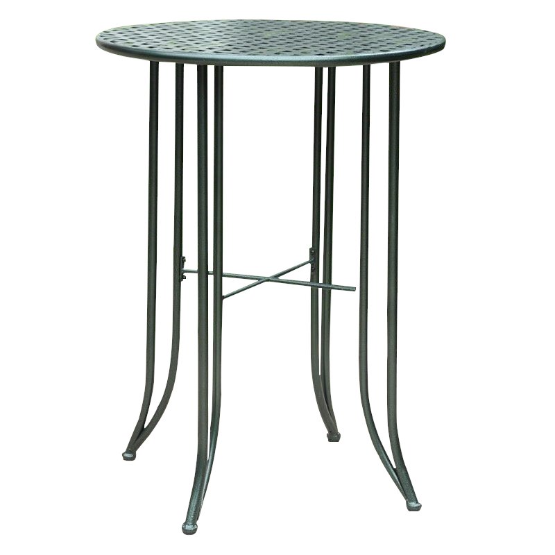 International Caravan Mandalay Iron Patio Pub Table in Verdi Gris