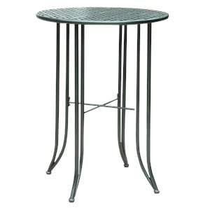 International Caravan Mandalay Iron Patio Pub Table in Verdi Gris