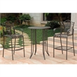 International Caravan Mandalay 3 Piece Iron Patio Pub Set in Brown