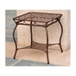 International Caravan Santa Fe Iron Patio End Table in Matte Brown