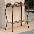 International Caravan Santa Fe Iron Potting Bench in Matte Brown