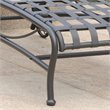 International Caravan Santa Fe Iron Patio Chaise Lounge in Black