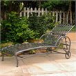 International Caravan Santa Fe Iron Patio Chaise Lounge in Pewter