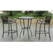 International Caravan Valencia 3 Piece Patio Pub Set in Chocolate