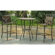 International Caravan Valencia 3 Piece Patio Pub Set in Antique Brown