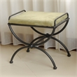 International Caravan Cambridge Iron Vanity Bench in Saddle Brown