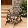 International Caravan Mandalay Single Iron Patio Glider in Matte Brown