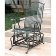 International Caravan Mandalay Single Iron Patio Glider in Verdi Gris
