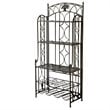 International Caravan Mandalay Iron Bakers Wine Rack in Antique Black