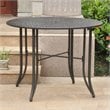 International Caravan Mandalay Iron Patio Dining Table in Black
