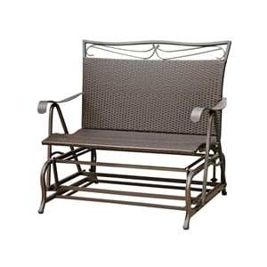 International Caravan Valencia Patio Glider Loveseat in Chocolate