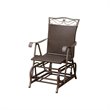 International Caravan Valencia Resin Wicker Patio Glider in Chocolate