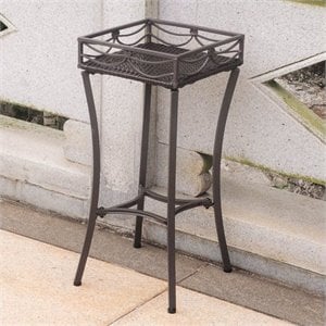 International Caravan Valencia Resin Wicker Plant Stand in Chocolate