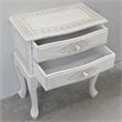 International Caravan Windsor 2 Drawer End Table in Antique White