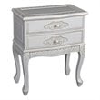 International Caravan Windsor 2 Drawer End Table in Antique White