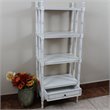 International Caravan Windsor 4 Tier Bookshelf in Antique White