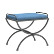 International Caravan Cambridge Iron Vanity Bench in Indigo