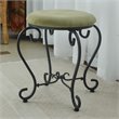 International Caravan Cambridge Round Vanity Stool in Sage