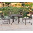 International Caravan Mandalay 5 Piece Iron Patio Dining Set in Bronze