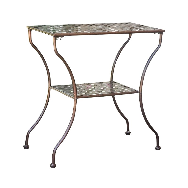 International Caravan Mandalay Iron Patio Wall Table in Bronze