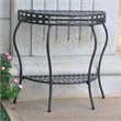 International Caravan Santa Fe Iron Patio Console Table in Black