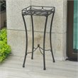 International Caravan Santa Fe Iron Patio Plant Stand in Antique Black
