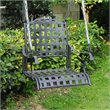 International Caravan Santa Fe Iron Patio Swing in Antique Black