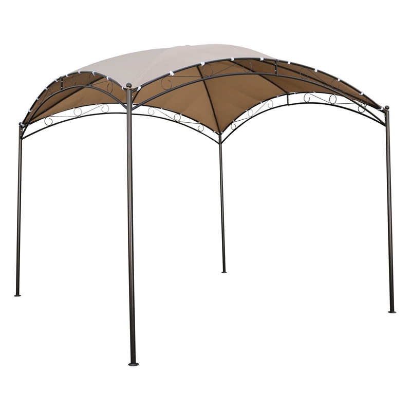 International Caravan Catalina Dome Top Outdoor Gazebo in Khaki
