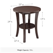 Leick Furniture Boa Round Wood End Table in Chocolate Cherry