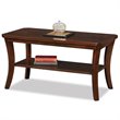 Leick Furniture Boa Solid Wood Coffee Table with Lower Shelf in Chocolate Cherry