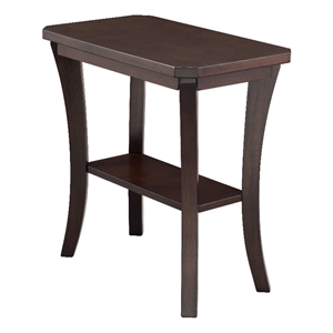 Leick Furniture Boa Wood End Table in Brown Chocolate Cherry