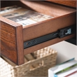 Leick Ironcraft Wood Console Table in Burnished Oak