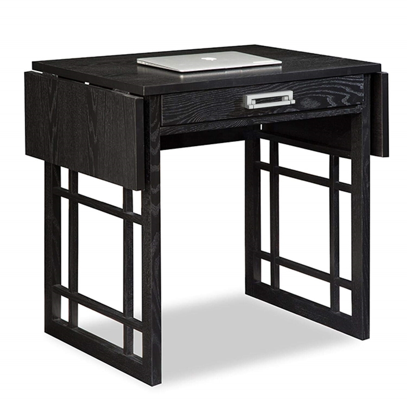 Leick Computer Wood Desk in Mission Oak Chocolate