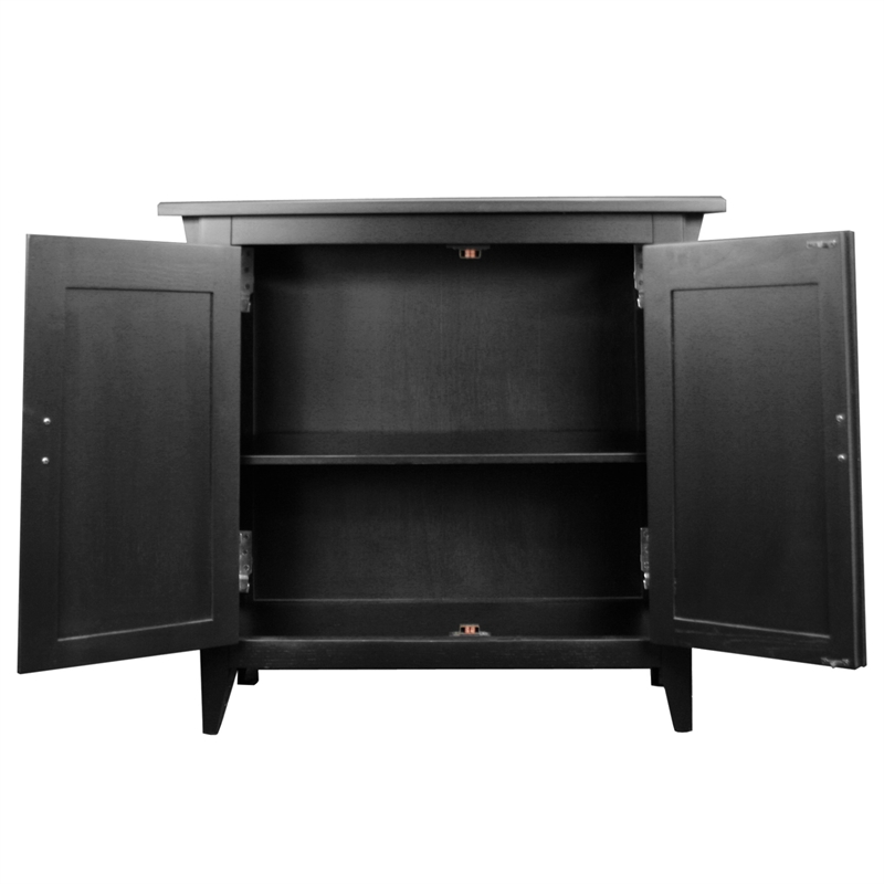 Leick Favorite Finds Mission Solid Wood Hall Stand in Black Slate