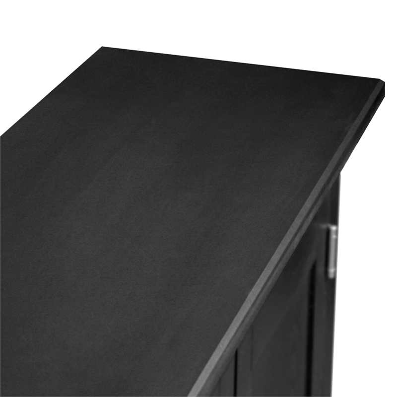Leick Favorite Finds Mission Solid Wood Hall Stand in Black Slate