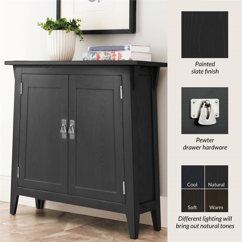 Leick Favorite Finds Mission Solid Wood Hall Stand in Black Slate