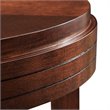 Leick Favorite Finds Oval Wood End Table in Chocolate Cherry