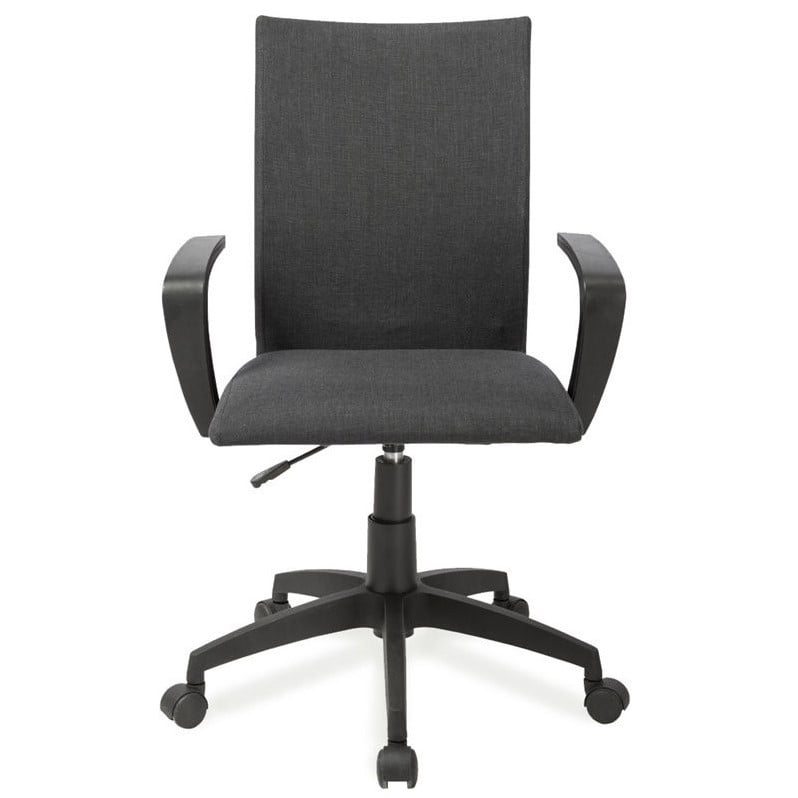 Leick Apostrophe Linen Office Chair in Black